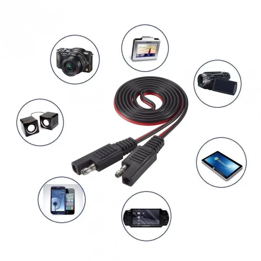 ABS + PVC Универсальный 2.1A SAE двойной USB кабель адаптер порт разъем питания смартфон