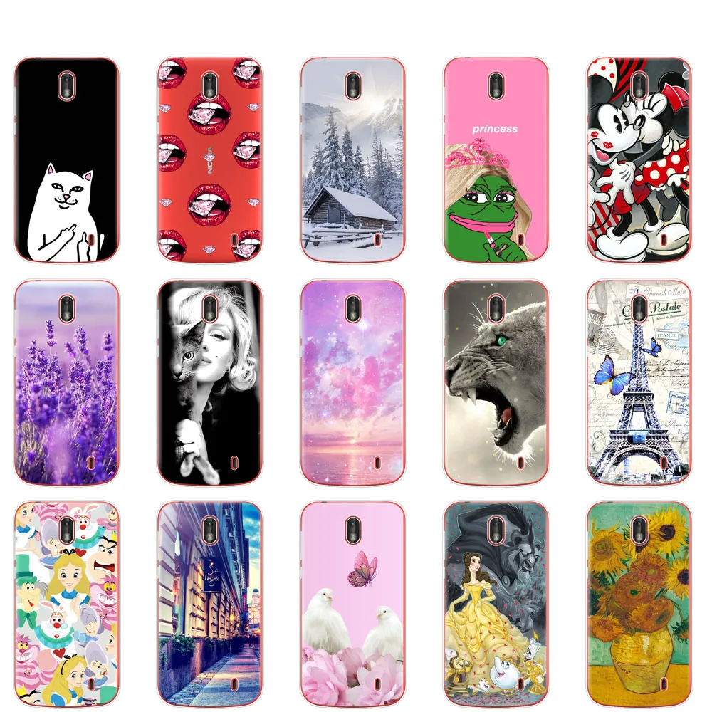 Phone Case For Nokia 1 Plus Cover Cute Silicone Soft tpu Back Nokia1 printing Bag bumper coque capa |