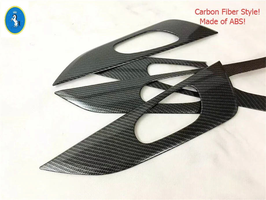 

Auto Accessory Inner Door Pull Doorknob Handle Hand-clasping Bowl Cover Trim ABS Carbon Fiber For Nissan Qashqai J11 2014 - 2017