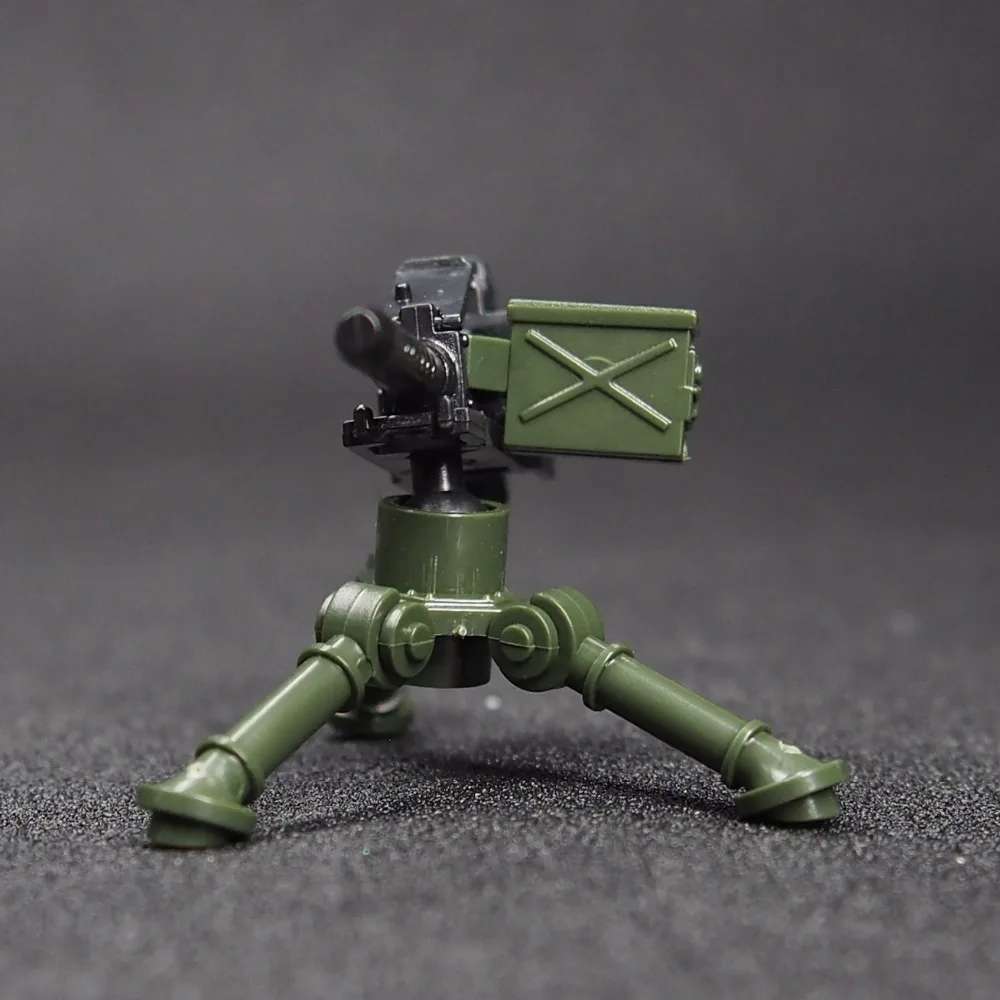 2 шт. Machine Gun WW2 военное оружие армии CS полиции SWAT Строительные блоки Кирпич