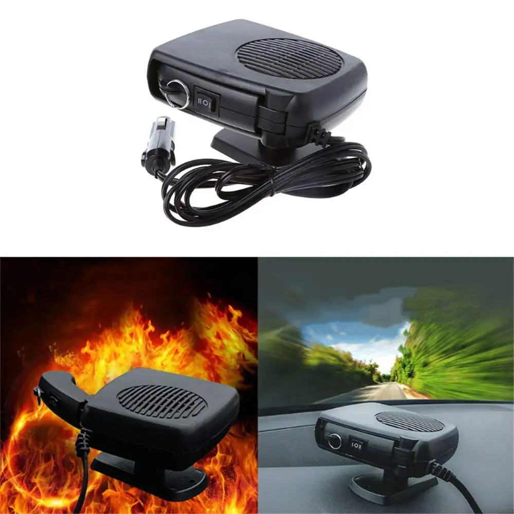 

Car Heater Fan Portable 60 Seconds Fast Heating Defrost Defogger Demister Windshield Vehicle Heat Cooling Fan 12V/24V 150W