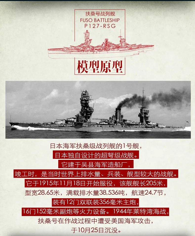 Piececool FUSO Battleship модель лодки 3D лазерная резка головоломки металлическая модель своими руками нано головоломка Дети образовательные головоломки игрушки