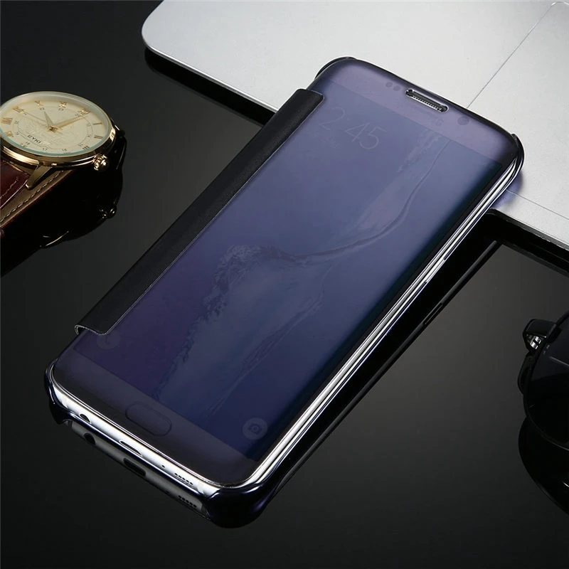 New KISSCASE зеркало флип чехол для samsung Galaxy A5 A3 A7 J5 J7 A520 J720 J520 J320 смарт окно чехол для samsung Galaxy S8 S8 Plus S7 s6 edge чехол на самсунг а5 a3 a7 j5 j3 j7 - Цвет: Purple