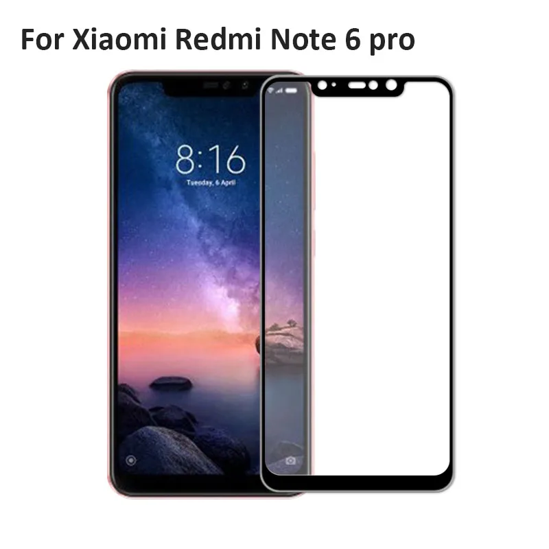 3 шт. 9H полное покрытие экрана протектор для Xiaomi redmi mi Note 6 Pro note6 pro Полное защитная пленка закаленное