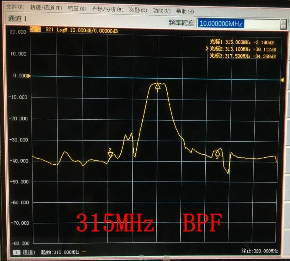 433 МГц/315 МГц Bandpass фильтр SMA дистанционное управление цифровая передача получение