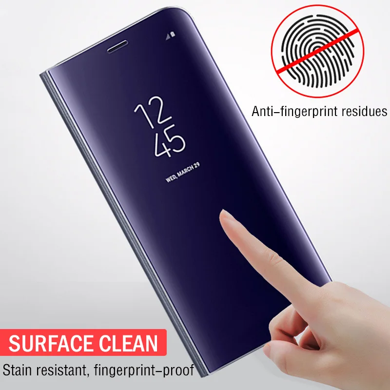 Зеркальный флип-чехол для телефона Samsung Galaxy S10 Plus Lite чехол просмотра A6 A8 A7 A9 2018 J2 J4