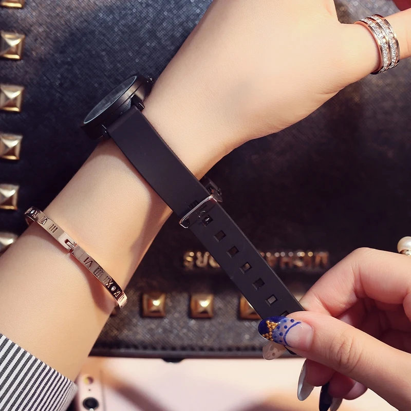 Renos в Для женщин наручные часы Простой коробке моды унисекс пара кварцевые PU