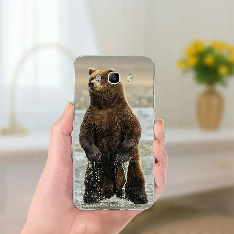 Bear Russia Art Soft TPU Silicone Phone Cases for Samsung Galaxy A3 A5 A7 J2 J3 J4 J5 J6 J7 2016 2017 2018 Coque Shell Bags | Мобильные