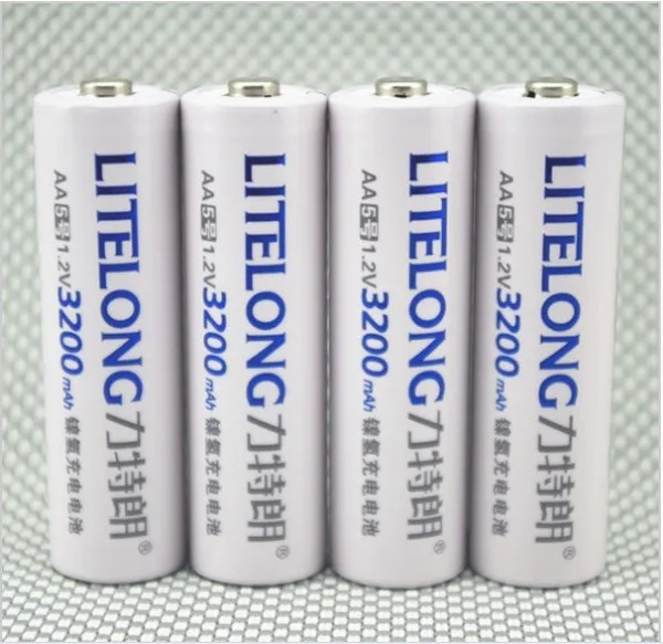 4 шт./лот супер AA батарея 1 2 v 3200mah Ni MH Аккумуляторная 5 лет гарантии|aa rechargeable