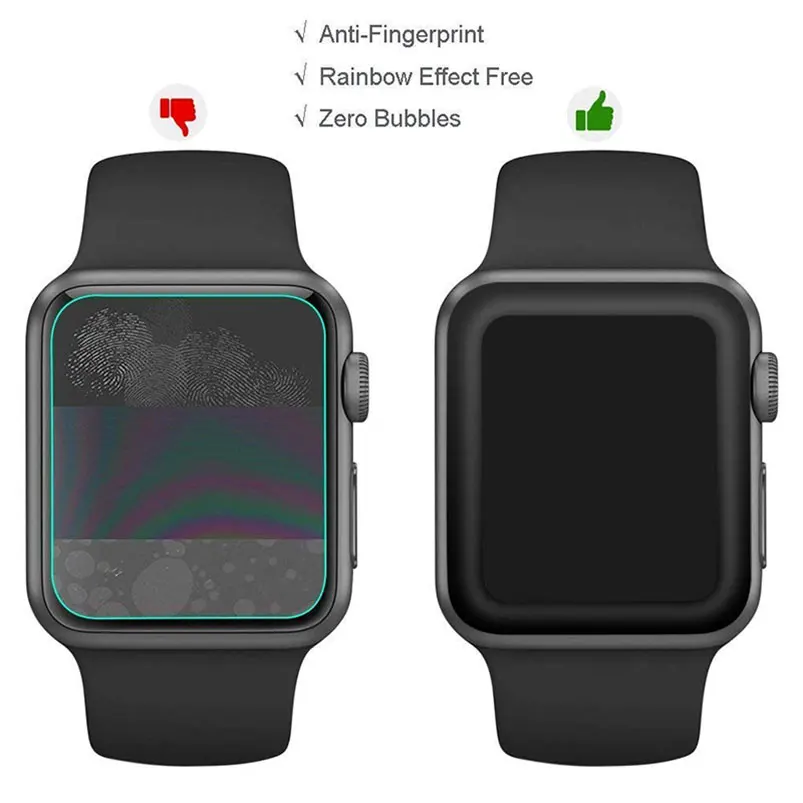 Полная проклейка для Apple Watch Series 1 2 3 4 полное покрытие закаленное стекло Защита