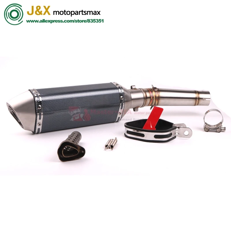 

Для HONDA NC700 NC750 NC750X 2012-2017 глушитель выхлопной трубы из углеродного волокна Выхлопной Трубы без застежки Escape