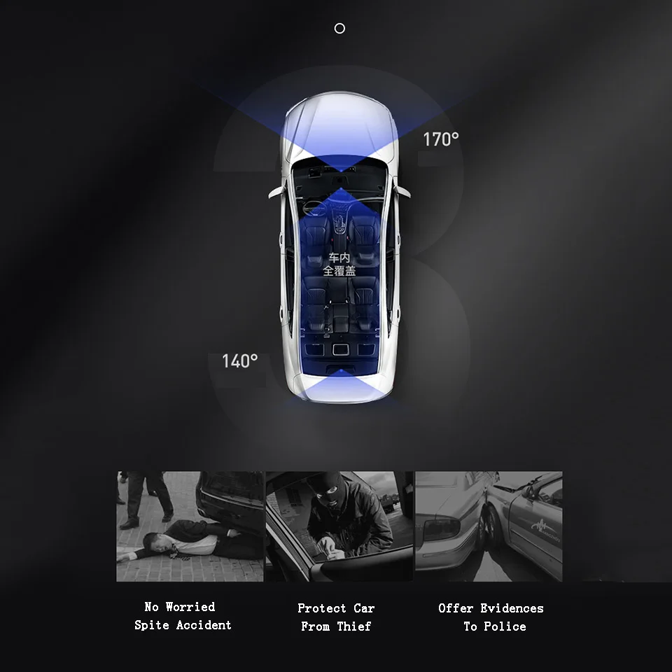 4 &quotдвойной объектив Автомобильный видеорегистратор Камера HD 1080P портативная