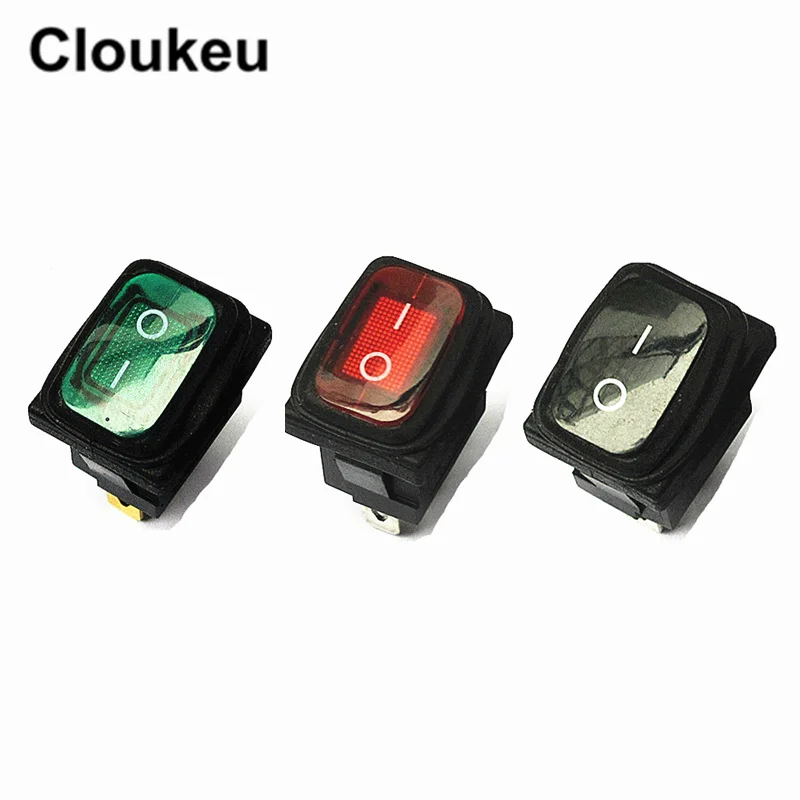 KCD1 LED 2Pin/3Pin 2 файла водонепроницаемый кулисный переключатель 6A/250В 10А/125В
