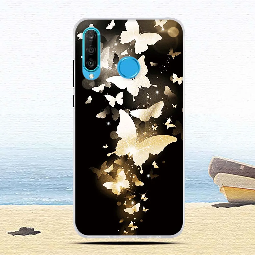 Силиконовый чехол для huawei P30 Lite, чехол, мягкий ТПУ бампер, милый рисунок кошки, задняя крышка для huawei P30 Lite, 6,2 дюймов, чехол для телефона - Цвет: 1