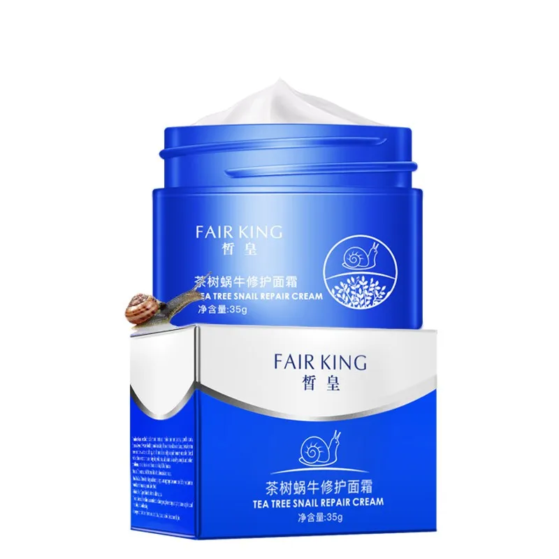 

Repair Skin Snail Essence Tea Tree Extract Anti-aging Facial Cream Moisturizer Collagen Essence Hyaluronic Acid Face Cream