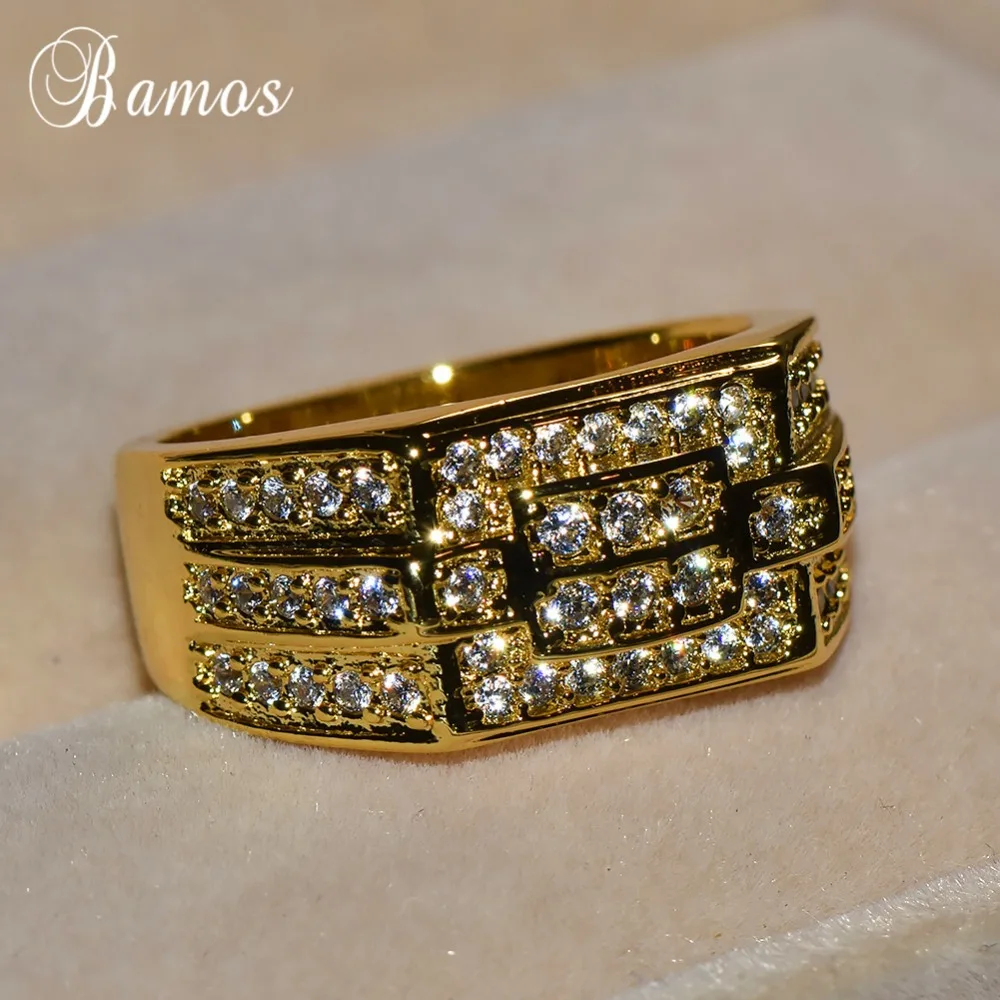 Роскошное кольцо на палец из фианита Bamos модные большие обручальные кольца