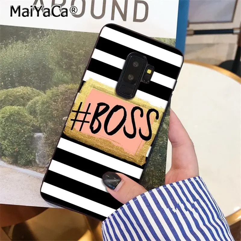 A4 Мягкий чехол для телефона MaiYaCa Girl Boss Like A Boss из ТПУ для samsung S9 S9 plus S5 S6 S6edge S6plus S7 S7edge S8 S8plus - Цвет: A4