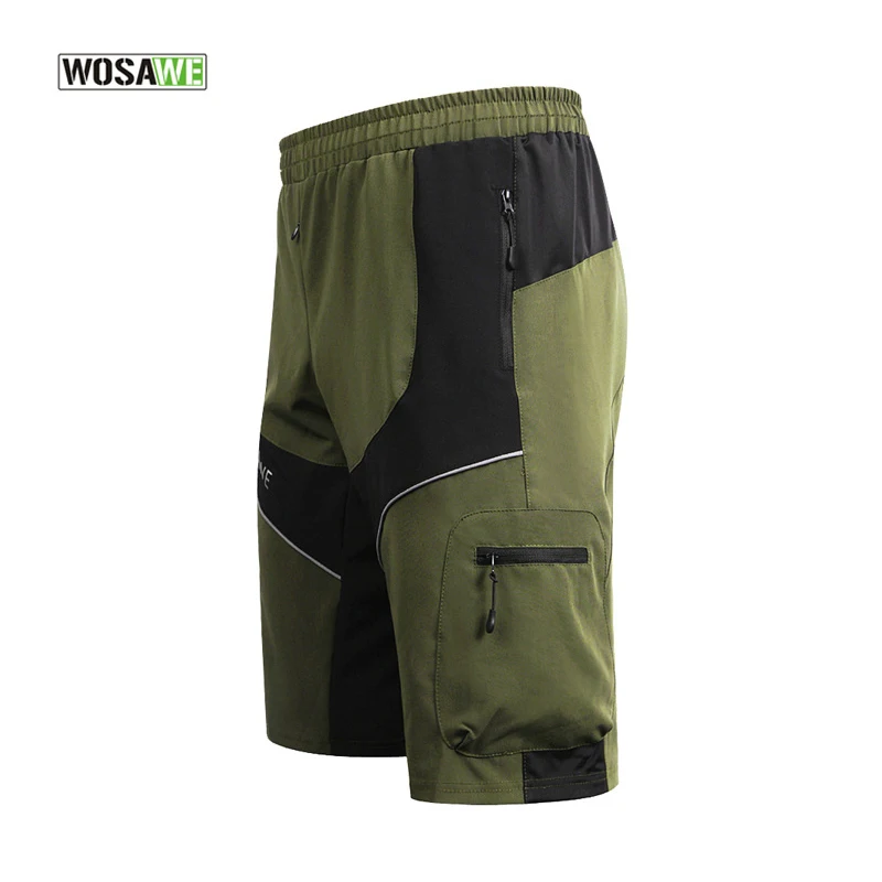 Wosawe MTB Вело-шорты Для мужчин Армейский зеленый летние шорты велосипед Горные