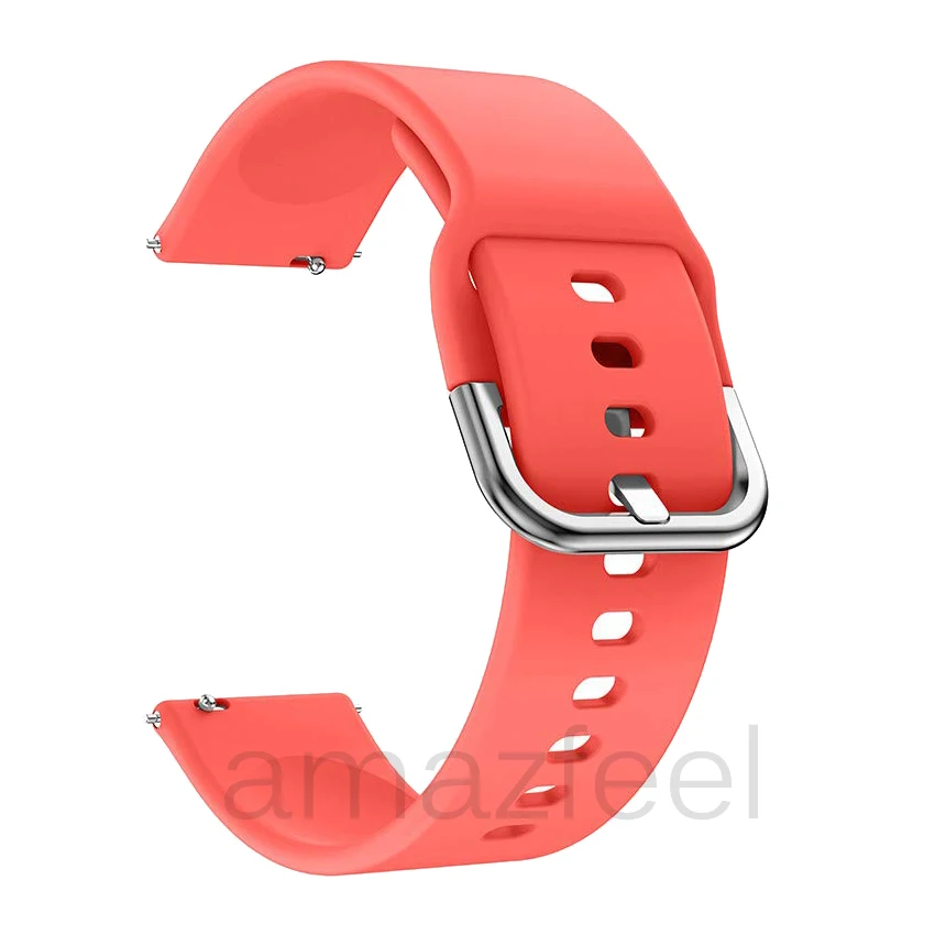 Ремешок для часов Xiaomi Huami Amazfit ремешок bip мягкий силиконовый ремешок 20 мм для Amazfit bip браслет ремешок для часов резиновый ремень - Цвет: orange