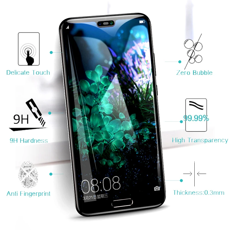 Защитное стекло для honor 8 lite закаленное huawei p8 light 2017 p9 p10 p20 p 9 10 20 smart | Мобильные