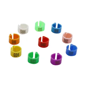 1000 шт.  001-100, прищепка для птиц, 8 мм, пластиковая цифровая пометка для попугаев, голубей, 10 цветов, маркировочное кольцо, тренировочное кольцо для птиц