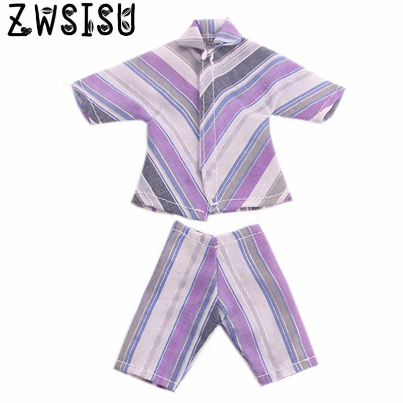 Новая пижама из 7 предметов, одежда, подходит для мужской куклы Кен, одежда для сна, подарит детям лучшие игрушки аксессуары