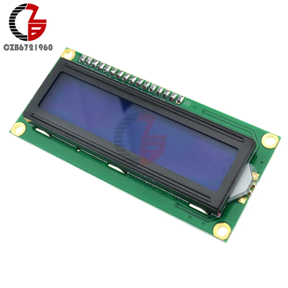 Blue 1602 IIC IEC TWI последовательный интерфейс SPI 1602 16X2 символьный ЖК-модуль подсветки синий желтый ЖК-дисплей DC 5 В для Arduino - Цвет: Blue
