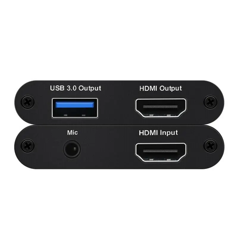 USB3.0 HDMI 4K 60Hz 1080P Карта видеозахвата HDMI к USB коробка для записи игровой потоковой передачи в реальном времени с микрофоном вход tv Out