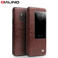 qialino luxury genuine leather smart view flip case for huawei mate20 pro stylish handmade ultra slim phone cover for mate 20