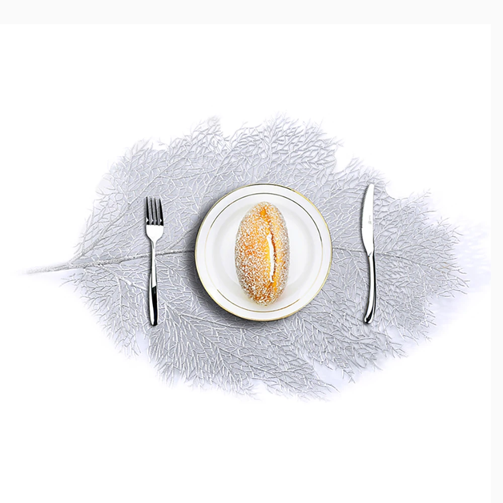 Подставки под столовые подставки лотос лист пальмовый имитация растений чашка