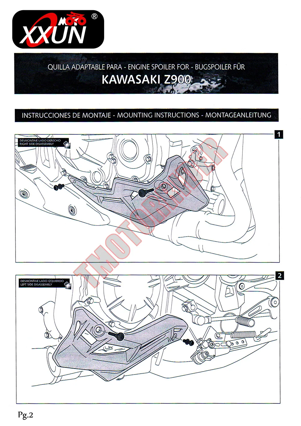 Для Kawasaki Z900 мотоцикл Bellypan живот Пан двигатель обтекатель спойлера рынок запчастей абс корпус Рама Комплект Нижняя панель