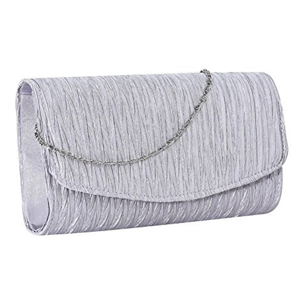 Для женщин пряжки сплошной клатч атласный кошелек сумки вечерние