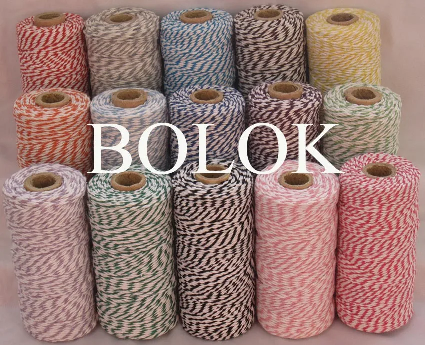 

55 kinds color Cotton Baker twine 110yards/spool (40pcs/lot ) colorful cotton rope