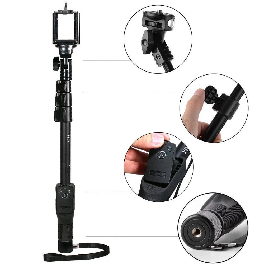 YIXIANG для Gopro Dslr камеры IOS Android телефон селфи палка 1288 Bluetooth выдвижной ручной Yt-1288 штатив монопод