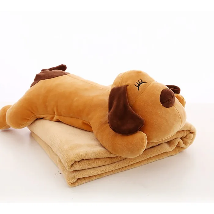 Puppy Одеяло 100x160 см с мультяшными животными, фланелевое одеяло с подушкой, покрывало на диван, кровать для путешествий, Флисовое одеяло Manta - Цвет: Puppy