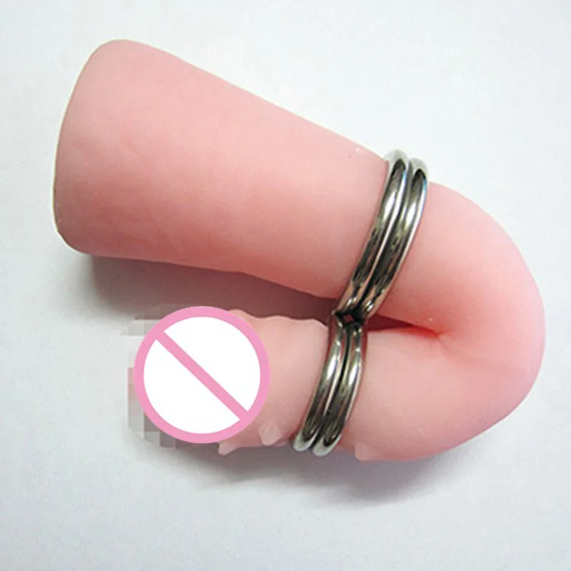 Металлические кольца на член из нержавеющей стали двойное кольцо для взрослых