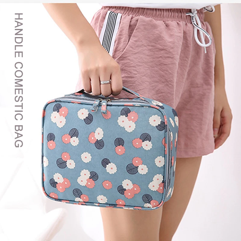 Косметичка женская Большая вместительная на молнии косметичка для