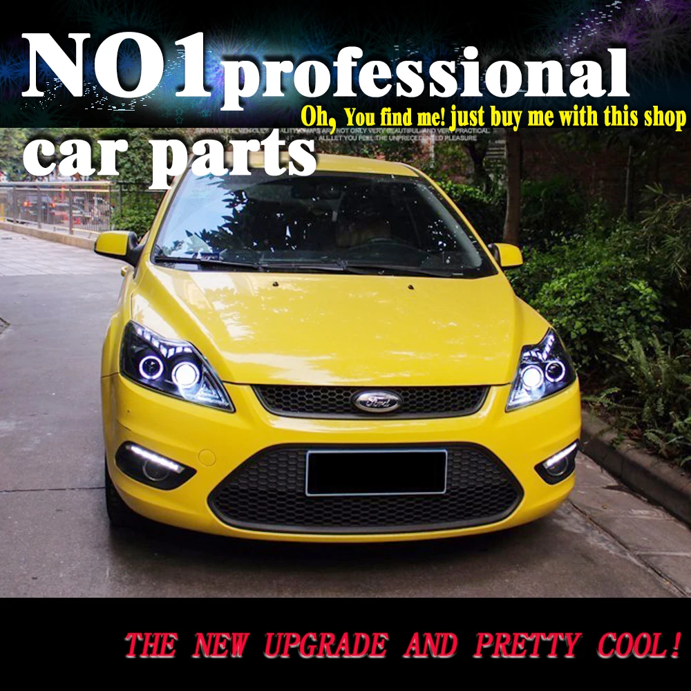 OUMIAO автомобильный Стайлинг для Ford Focus фары 2009-2013 Focus 2 светодиодный фары DRL Биксеноновые линзы Высокий Низкий Луч парковочная противотуманная фара
