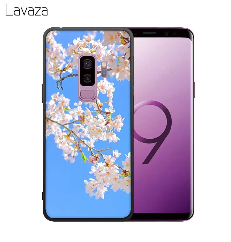 Lavaza Plant Flower Cherry Soft Case for Galaxy A3 A5 2016 2017 A6 plus A7 A8 A9 J6 2018 A10 30 40 50 70 |