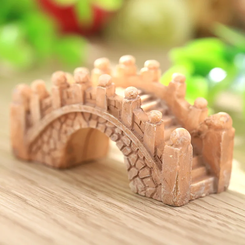 Landscape Aquarium Ornament Court BRIDGE Resin Decoration Creative Figurines | Дом и сад