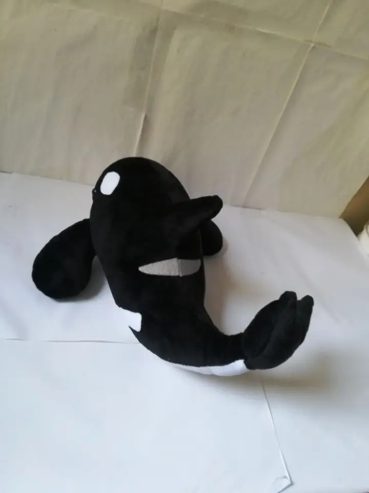 Новое поступление около 35 см имитация черного кита плюшевая игрушка мягкая кукла