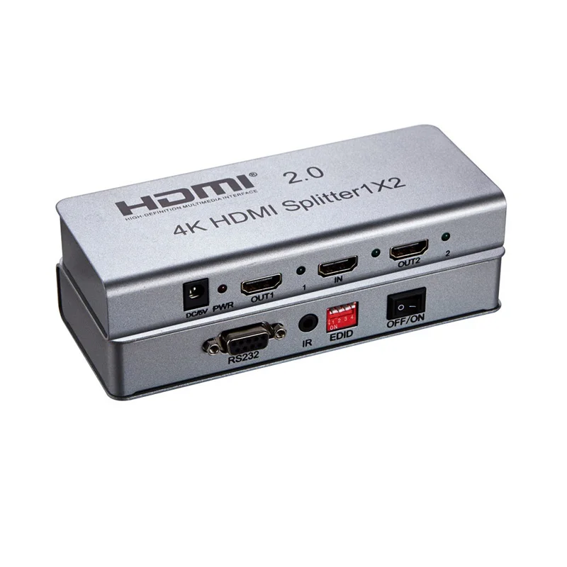 Новый разветвитель HDMI 1x2 1080P HDCP 2 порта 0 1 в выхода для HD TV PC BOX 4096X2160/60 Гц 3D 4K|splitter