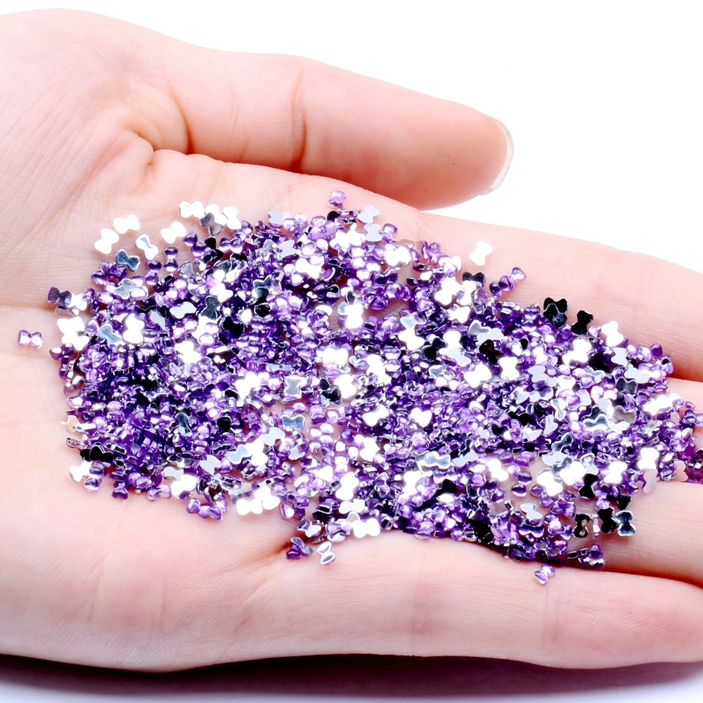 07 light purple Бант 5 г 1500 шт акриловые Стразы без горячей фиксации клей на свободные камни плоские с оборота бусины для ногтей Чехол DIY украшения - Цвет: 07 light purple