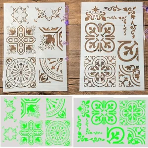 Трафареты для самостоятельного создания цветочной рамки формата А4, штампованная для скрапбукинга, тиснильный альбом, 2 шт.