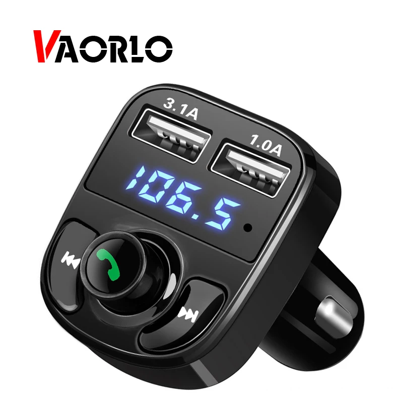 Автомобильный комплект VAORLO с Bluetooth fm передатчик mp3 плеер громкая связь быстрая