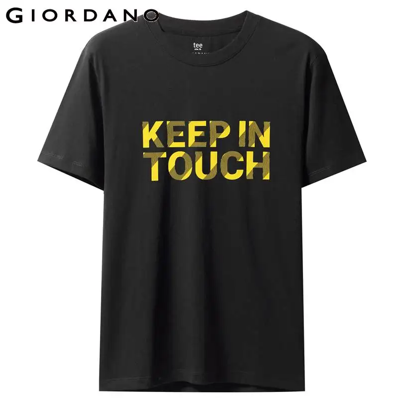 Мужская футболка с надписью Giordano 100% хлопок коротким рукавом новая брендовая