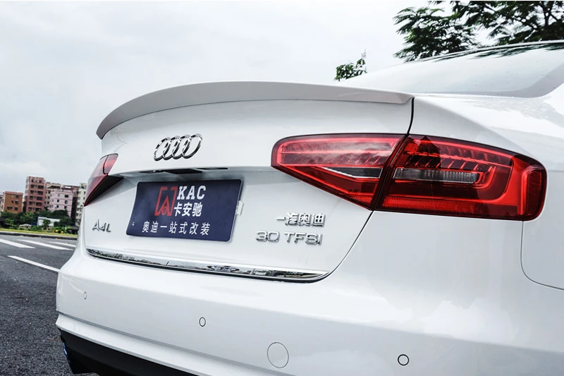 

For Audi A4 B8 B9 2009 2010 2011 2012 2013 2014 2015 2016 ABS Plastic Unpainted Primer Color Rear Trunk Wing Spoiler