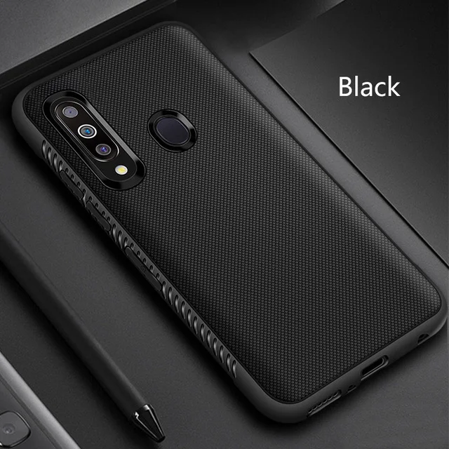 Черный Soft Carbon Fiber Case For Samsung A70 A50 A40 A30 A20 A10 S8 S9 S10E Plus Heat Dissipation Cover Galaxy J4 J6 A6 A7 A8 A9 - Цвет: Черный