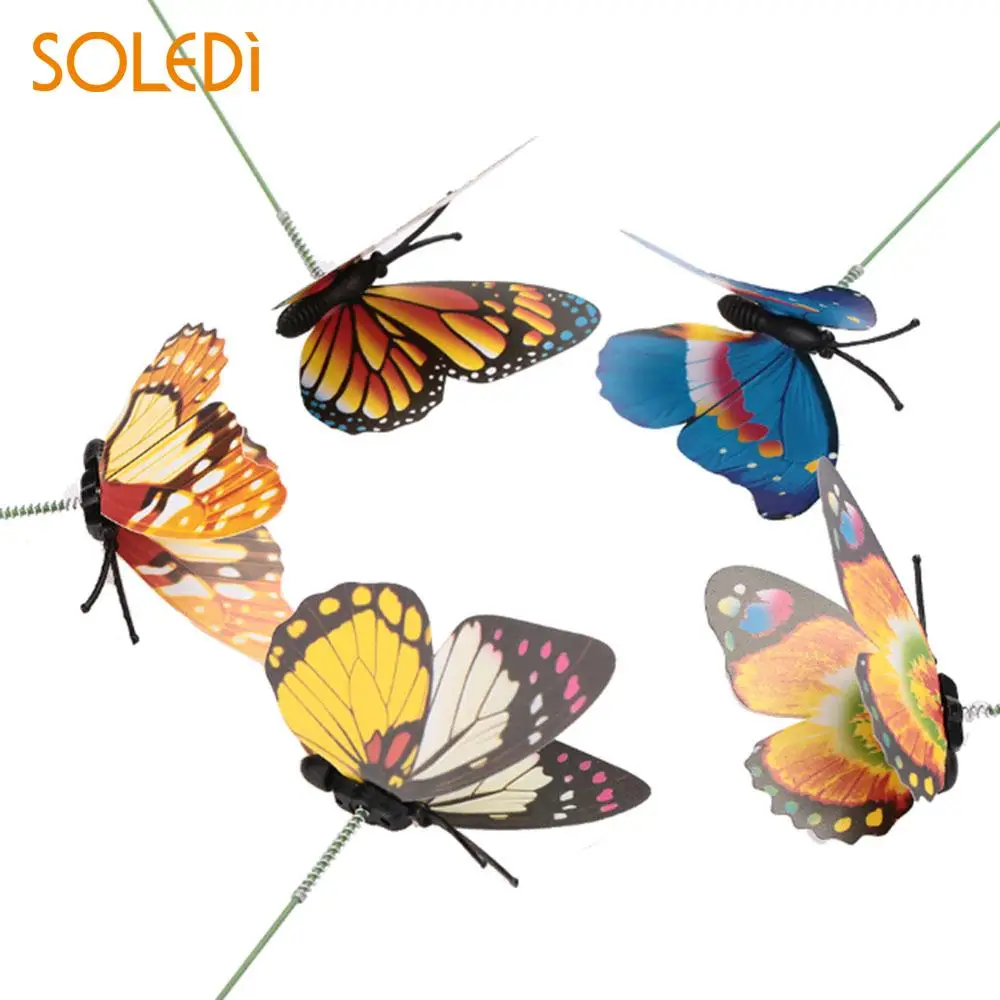 SOLEDI 15 шт./лот 3D Искусственные Украшения для сада в виде бабочек имитация