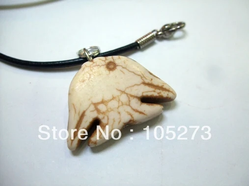 Бирюзовый ювелирные изделия 30 мм полудрагоценный камень белый цвет рыбы